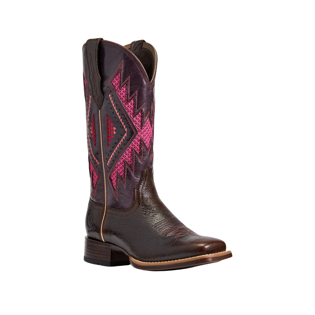 Ariat Women's Sienna Venttek 360 Chocolate Chip Pink Boots