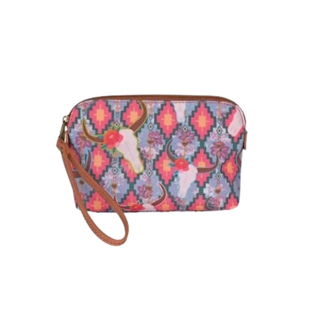 Catchfly Women's Essentials Southwest Cow Skull Pouch Bag