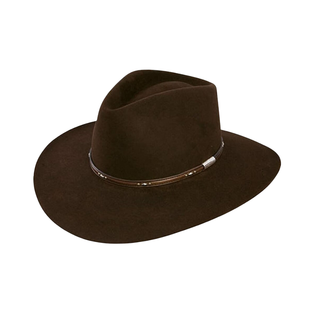 Stetson Pawnee Brown Felt Western Hat top Size 57