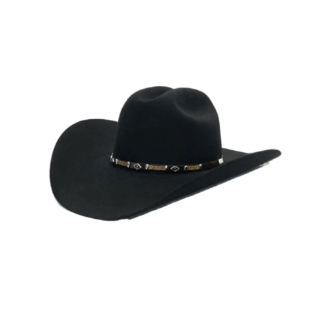 Resistol Men's 6x Rock Fur Felt Black Hat