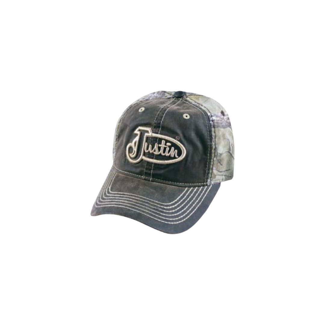 Justin Camo Black Embroidered Cap Perfect for Hunters