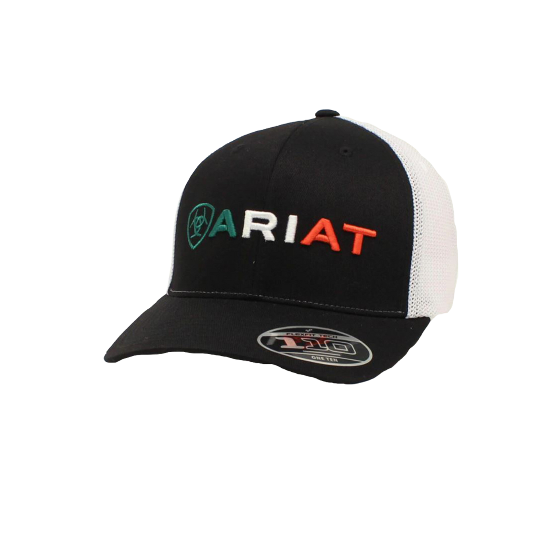 Ariat Black Mesh Ariat Embroidered MX Flag Cap