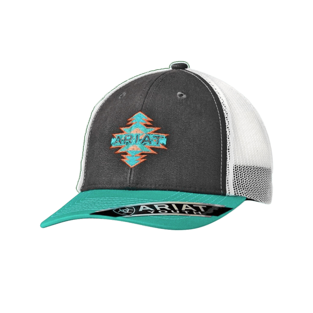 Ariat Youth Aztec Mesh Grey Cap
