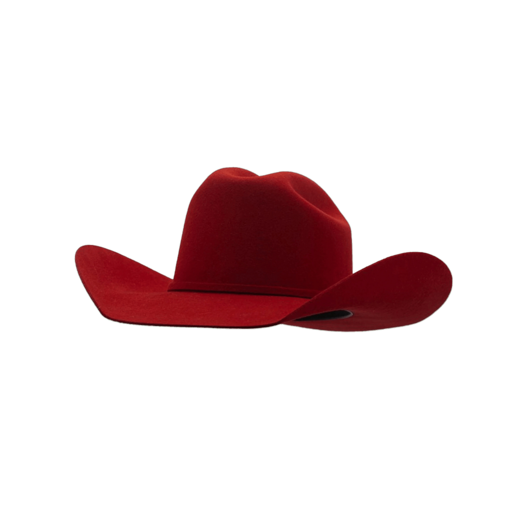Pro Hats Women's Red Stamped Precreased Cowboy Hat