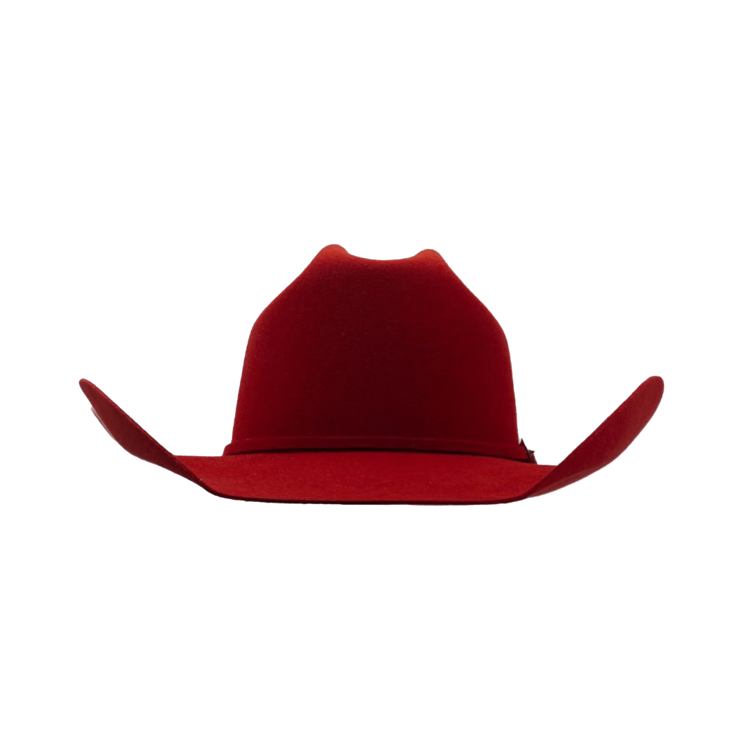 Pro Hats Women's Red Stamped Precreased Cowboy Hat