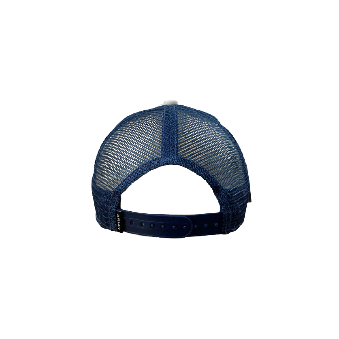 Ariat White and Red Mesh Logo Patch Cap