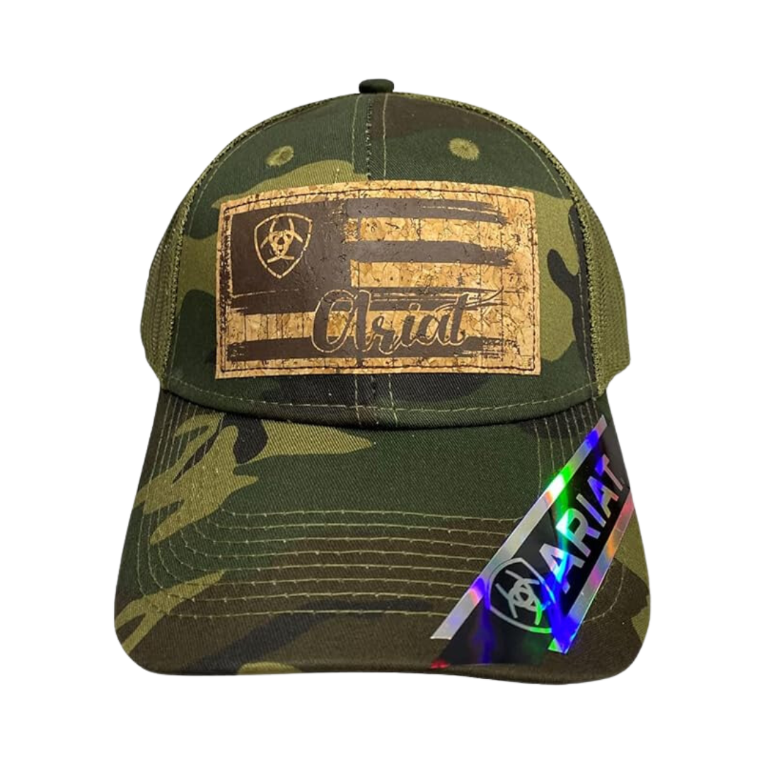 Ariat Camo Cork Patch US Flag Cap