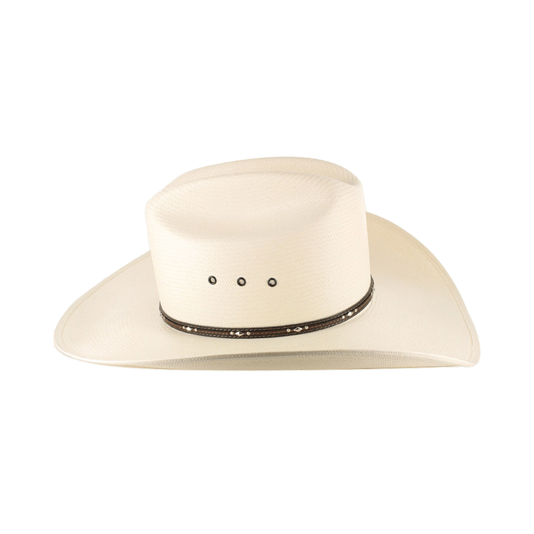 Resistol Natural Long Cattleman 10X Straw Long Oval Crown Hat