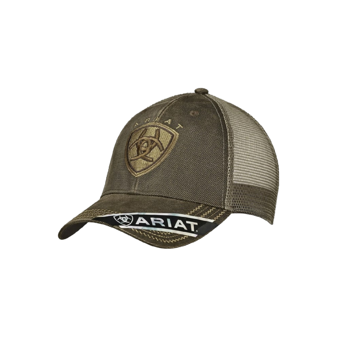 Ariat Brown Trucker Mesh Embroidered Logo Cap