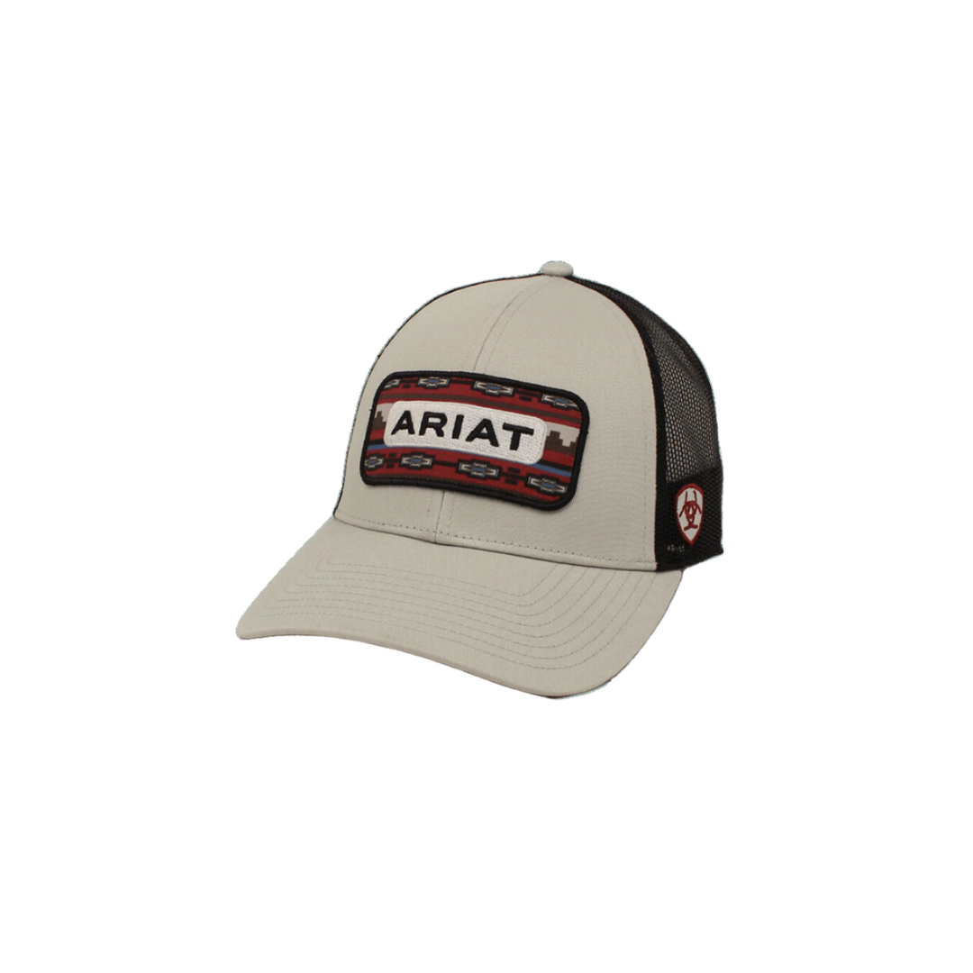 Ariat Grey US Flag Shield Logo Cap
