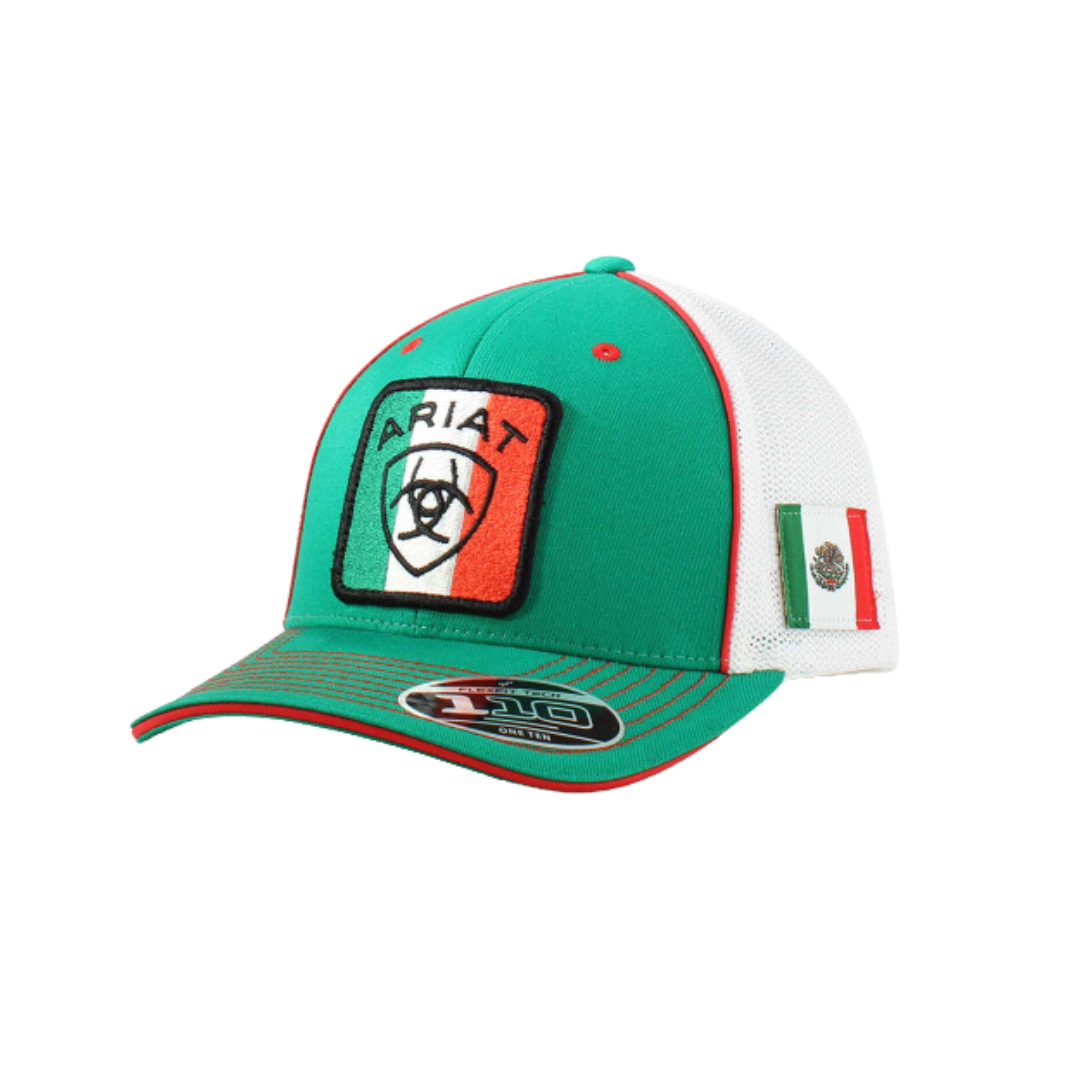 Ariat Flex Fit 110 Green Mesh Mexico Logo Cap