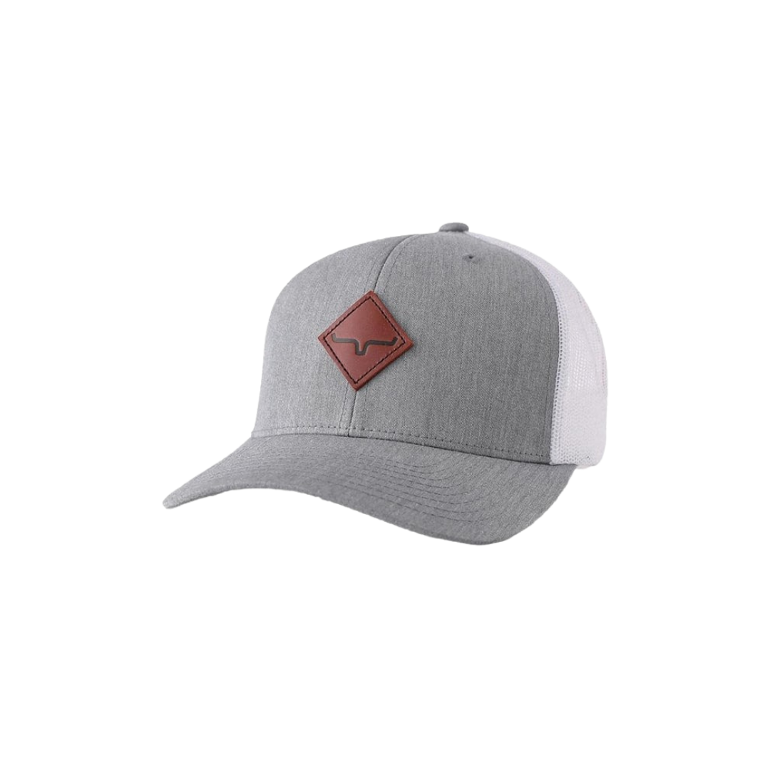 Kimes Ranch Grey Mesh Diamond Logo Patch Cap