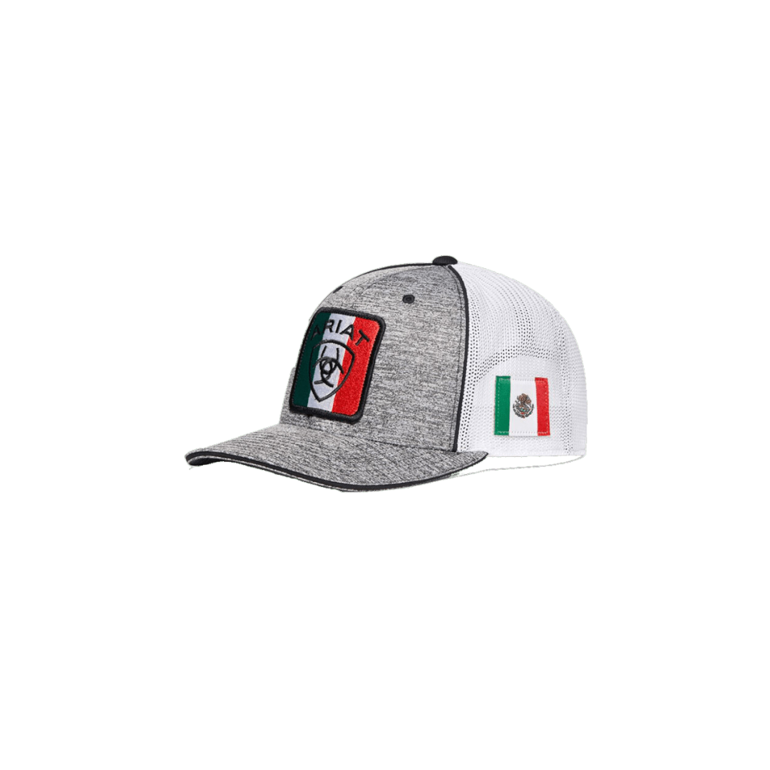 Ariat Flex Fit 110 Grey Logo MX Flag Patch Cap