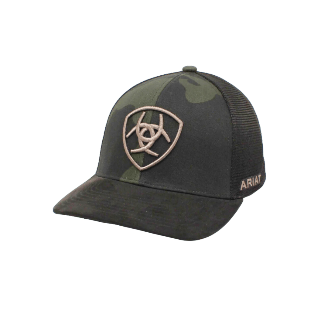 Ariat Black Camo Mesh Embroidered Logo Cap