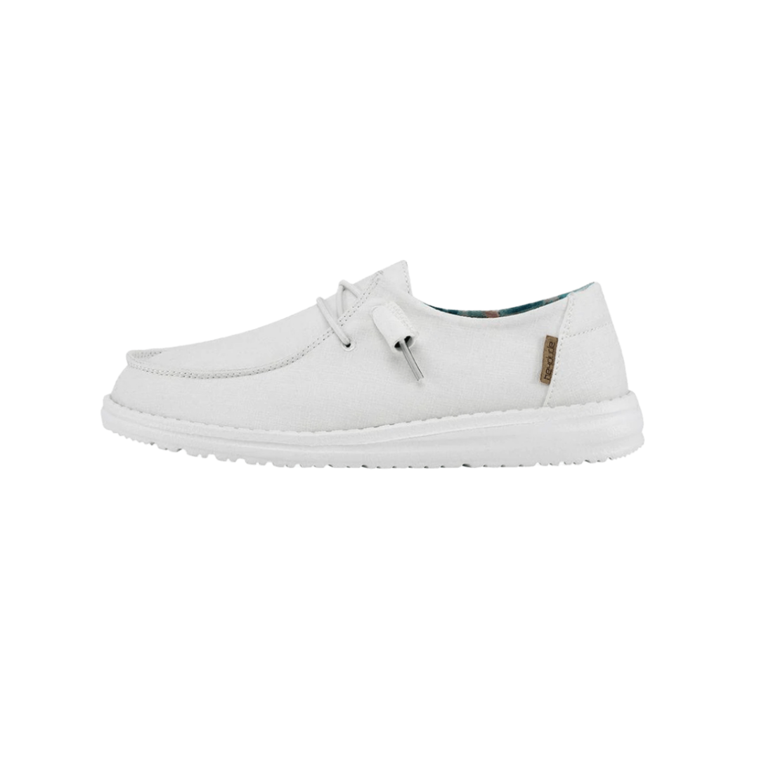 Hey Dude Women's Silk Moon Slip On White Shoes