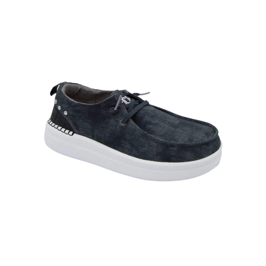 Hey Dude Women's Wendy Rise Platform Onyx Grey Shoes