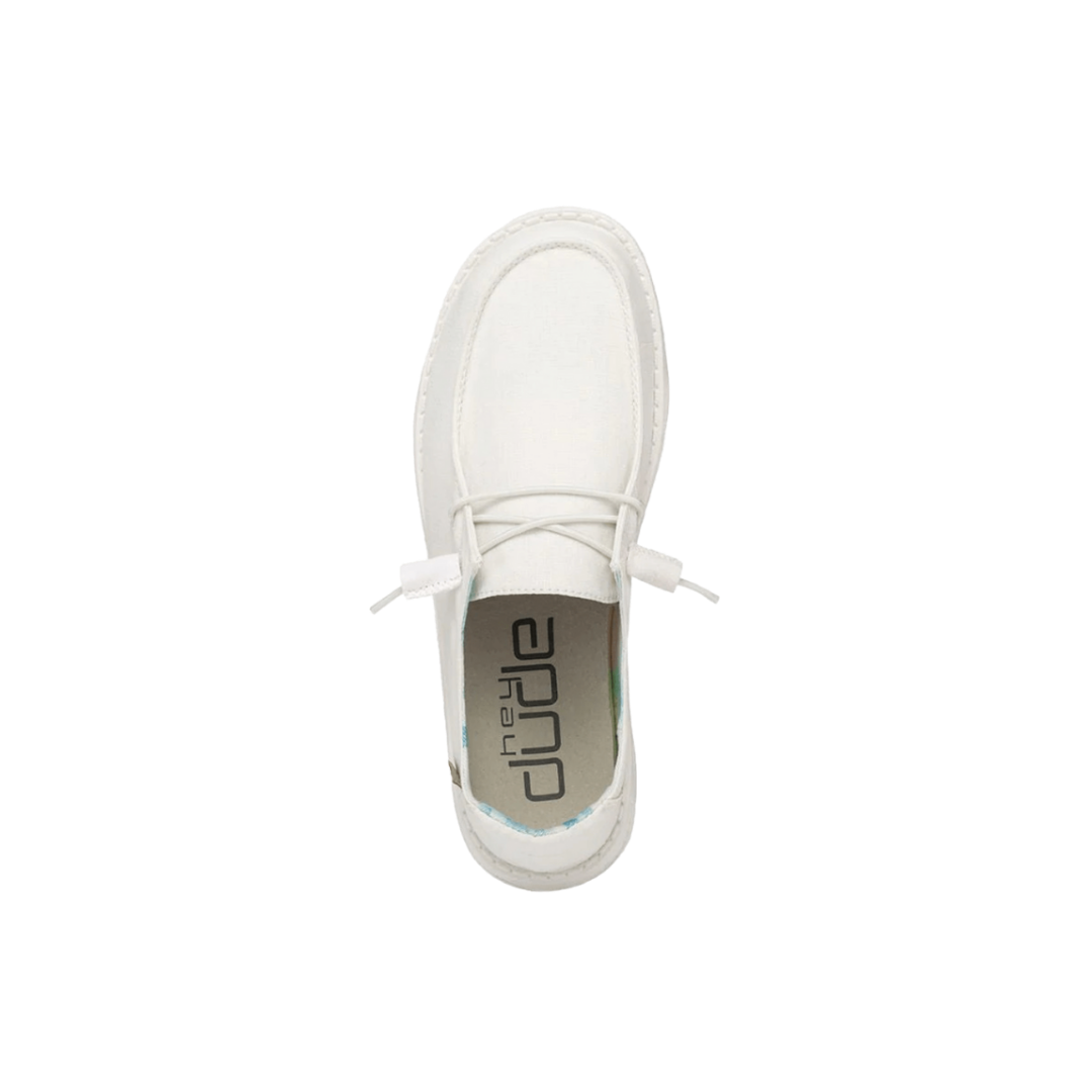 Hey Dude Women's Silk Moon Slip On White Shoes