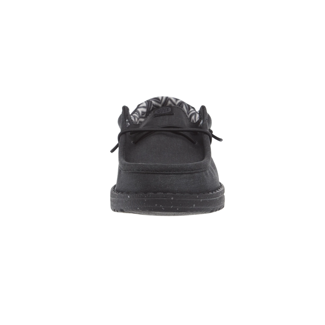 Hey Dude Youth Boy's Wally Canvas Black Shoes