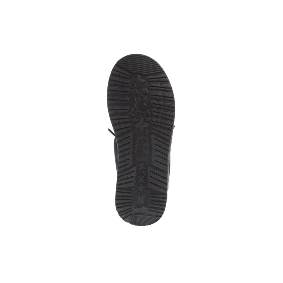 Hey Dude Youth Boy's Wally Canvas Black Shoes