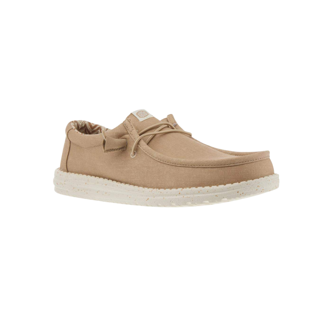 Hey Dude Men's Wally Canvas Tan Shoes