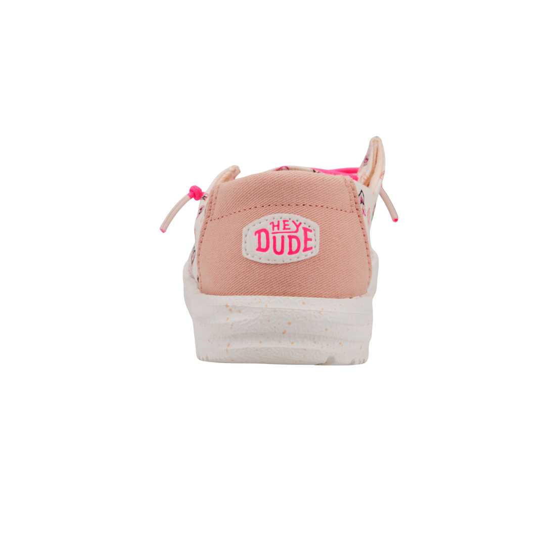 Hey Dude Youth Girl's Wendy Double Hearts White Shoes