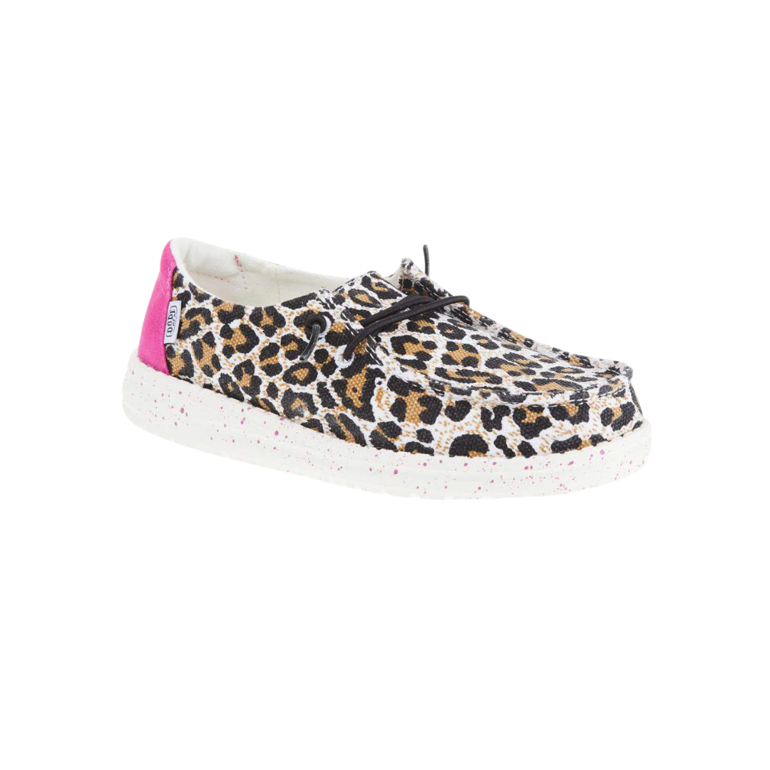 Hey Dude Youth Girl's Wendy Cheetah Cat Shoes
