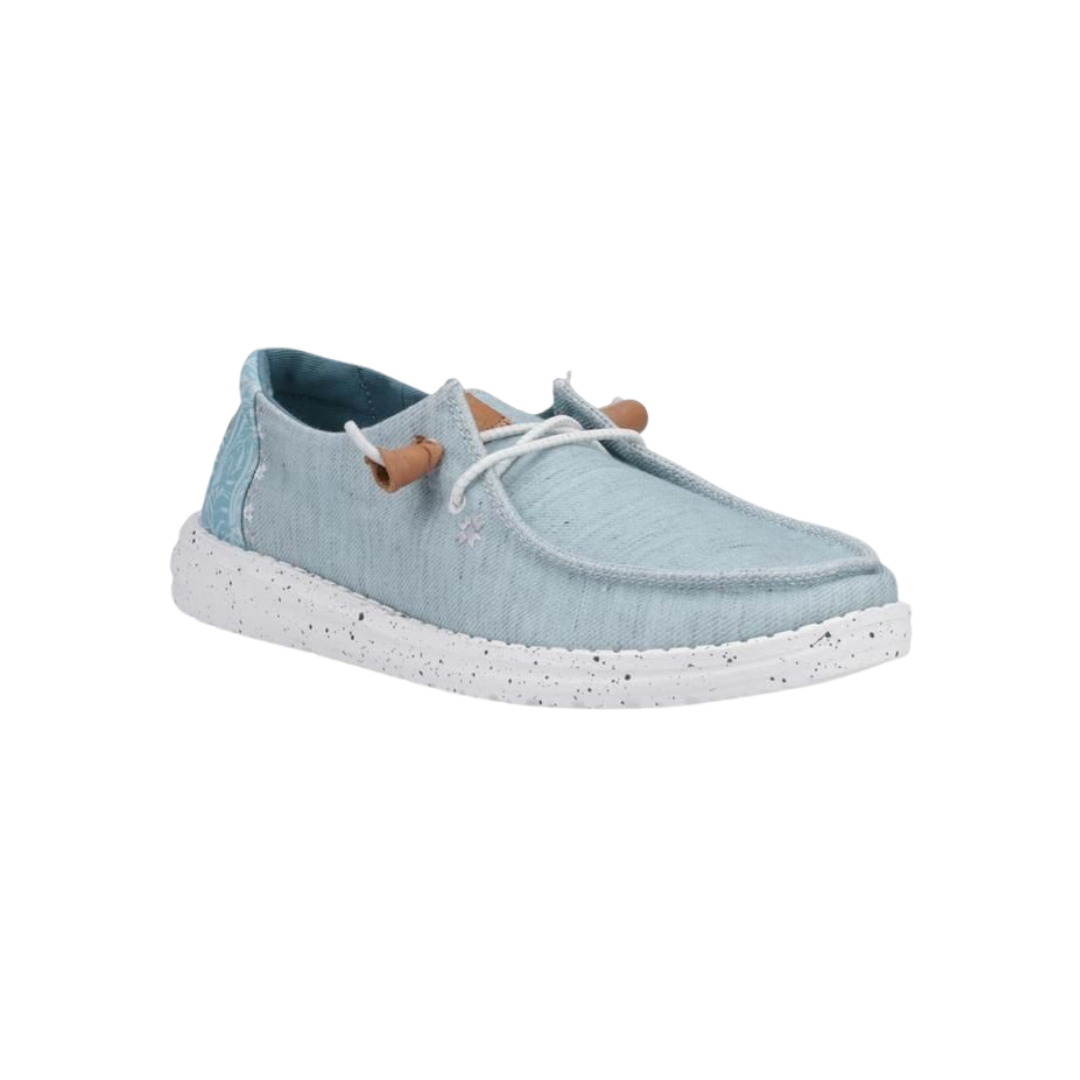 Hey Dude Women's Wendy Heathered Slub Tropical Blue Shoes
