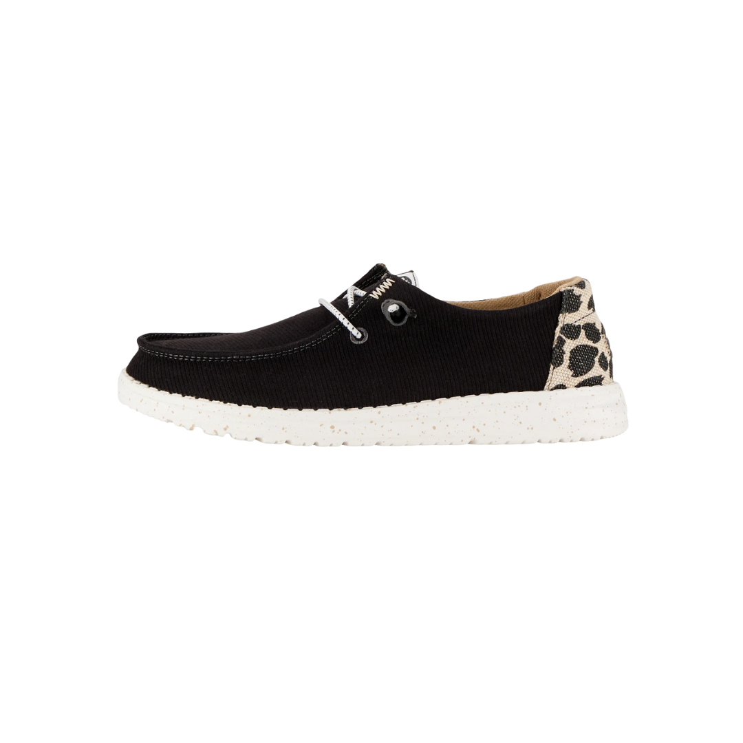 Hey Dude Women's Wendy Leopard Black Shoes