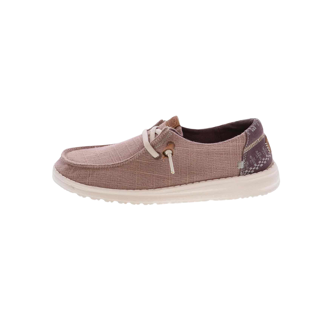 Hey Dude Women's Wendy Slub Baja Stripe Purple Shoes