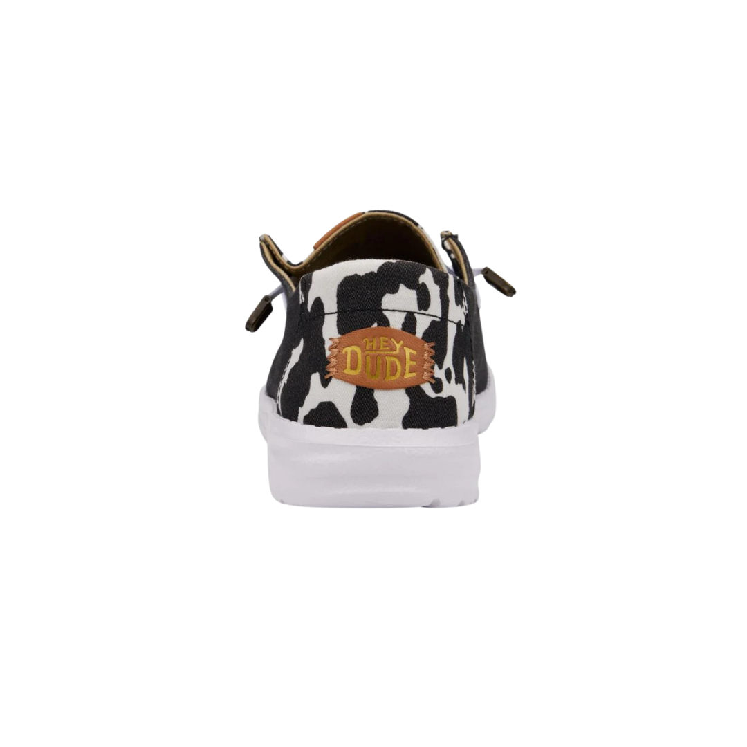 Hey Dude Women's Wendy Animal Black Cow Shoes
