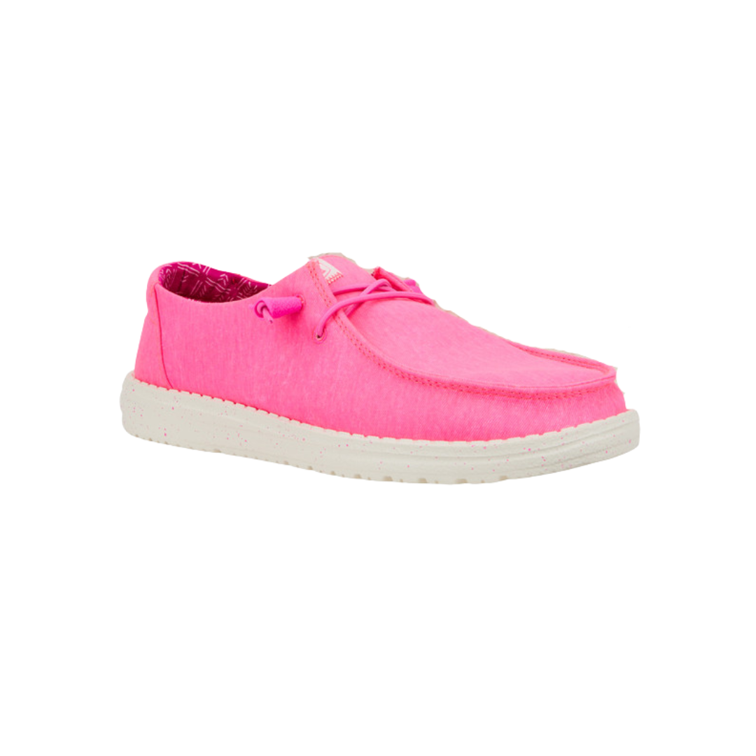 Hey Dude Women's Wendy Neon Pink Shoes: Comfortable & Stylish Boots