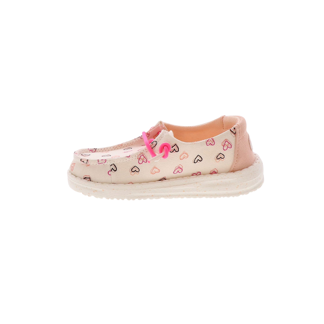 Hey Dude Toddler Girl's Wendy Double Hearts White Shoes