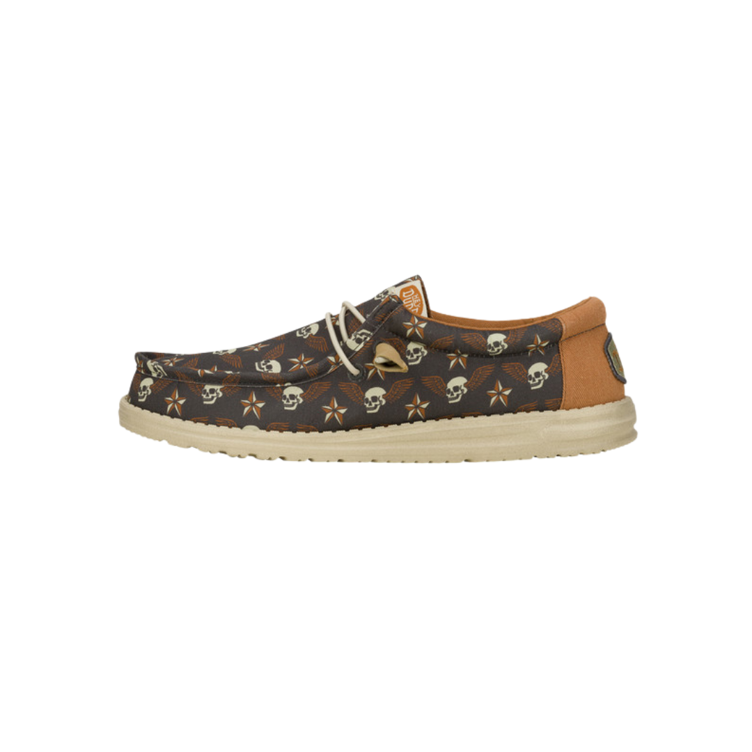Hey Dude Men's Wally Stars Skulls Print Multicolor Shoes