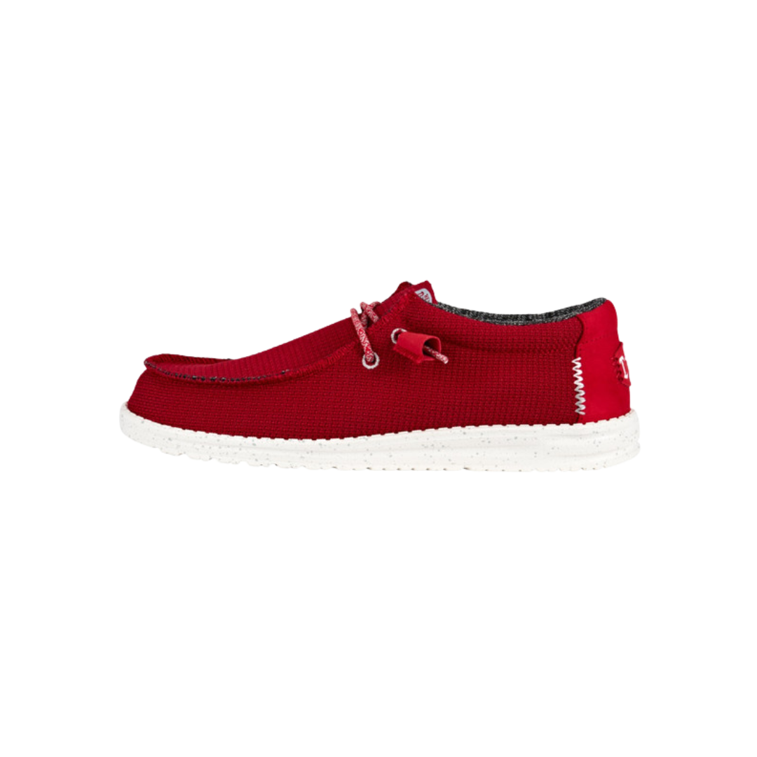 Hey Dude Men's Wally Sport Mesh Dark Red Shoes