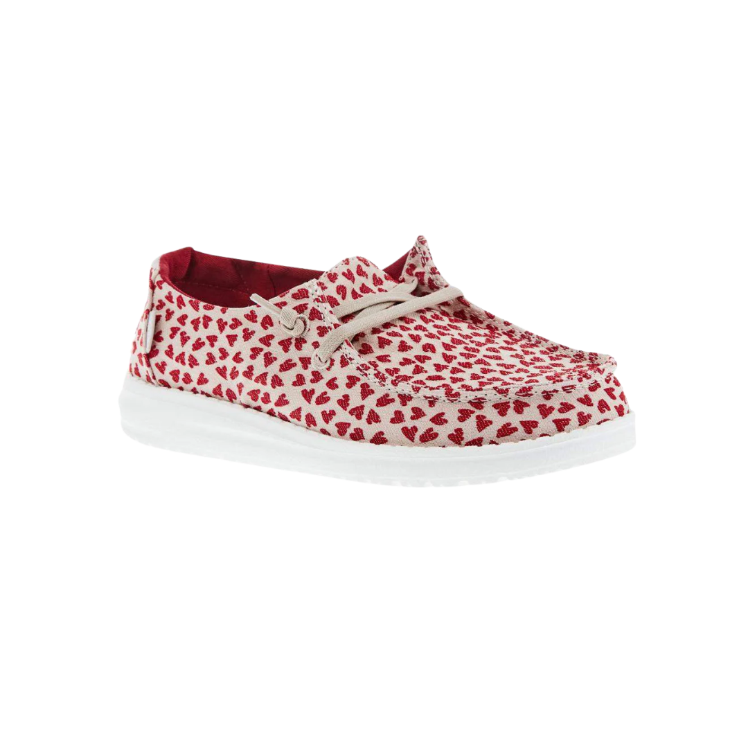 Hey Dude Youth Girl's Wendy Love Red Shoes