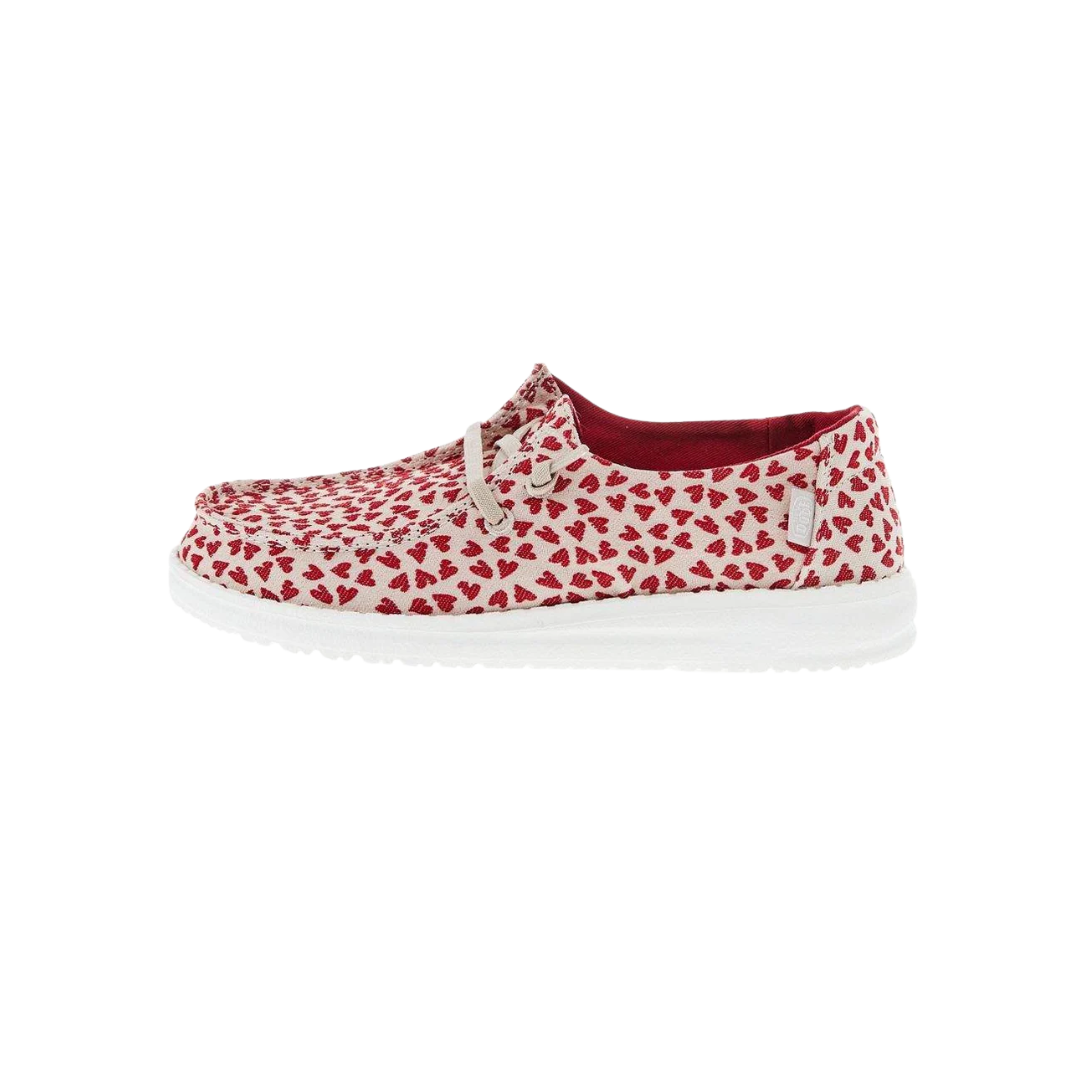 Hey Dude Youth Girl's Wendy Love Red Shoes