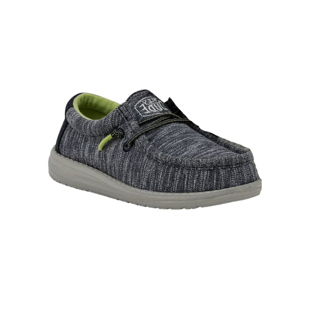 Hey Dude Youth Boy's Wally Jongens Stretch Navy Shoes