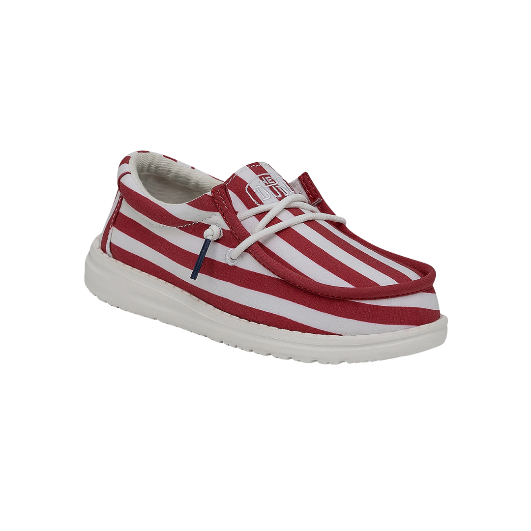 Hey Dude Youth Boy's Wally Patriotic Flag Shoes
