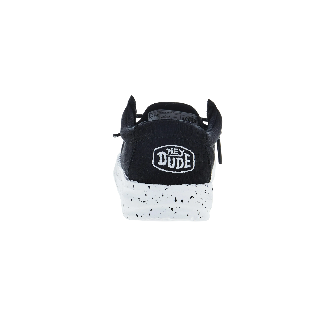 Hey Dude Toddler Boy's Wally Canvas Black Shoes