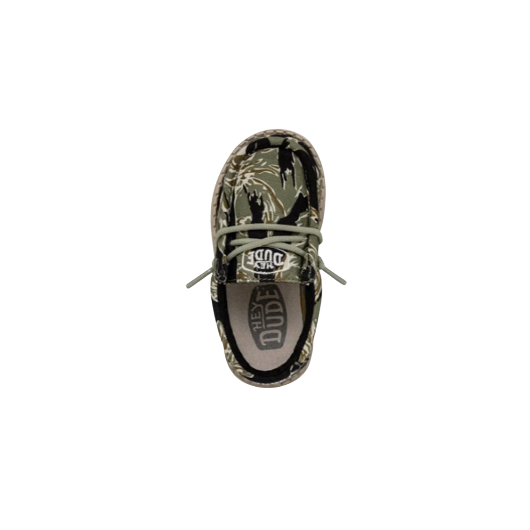 Hey Dude Toddler Boy's Wally Ripstop Tiger Stripe Camo Shoes