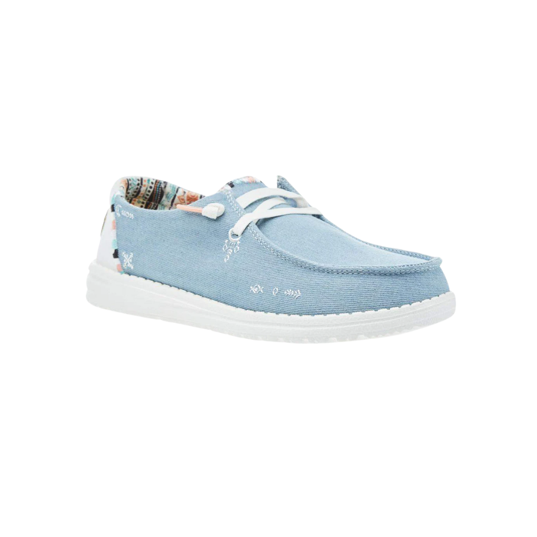 Hey Dude Women's Wendy Light Denim Shoes