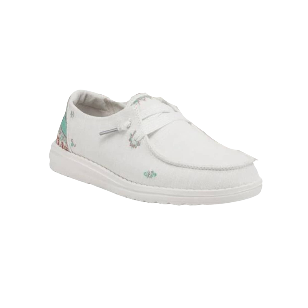 Hey Dude Women's Wendy Flora White Shoes