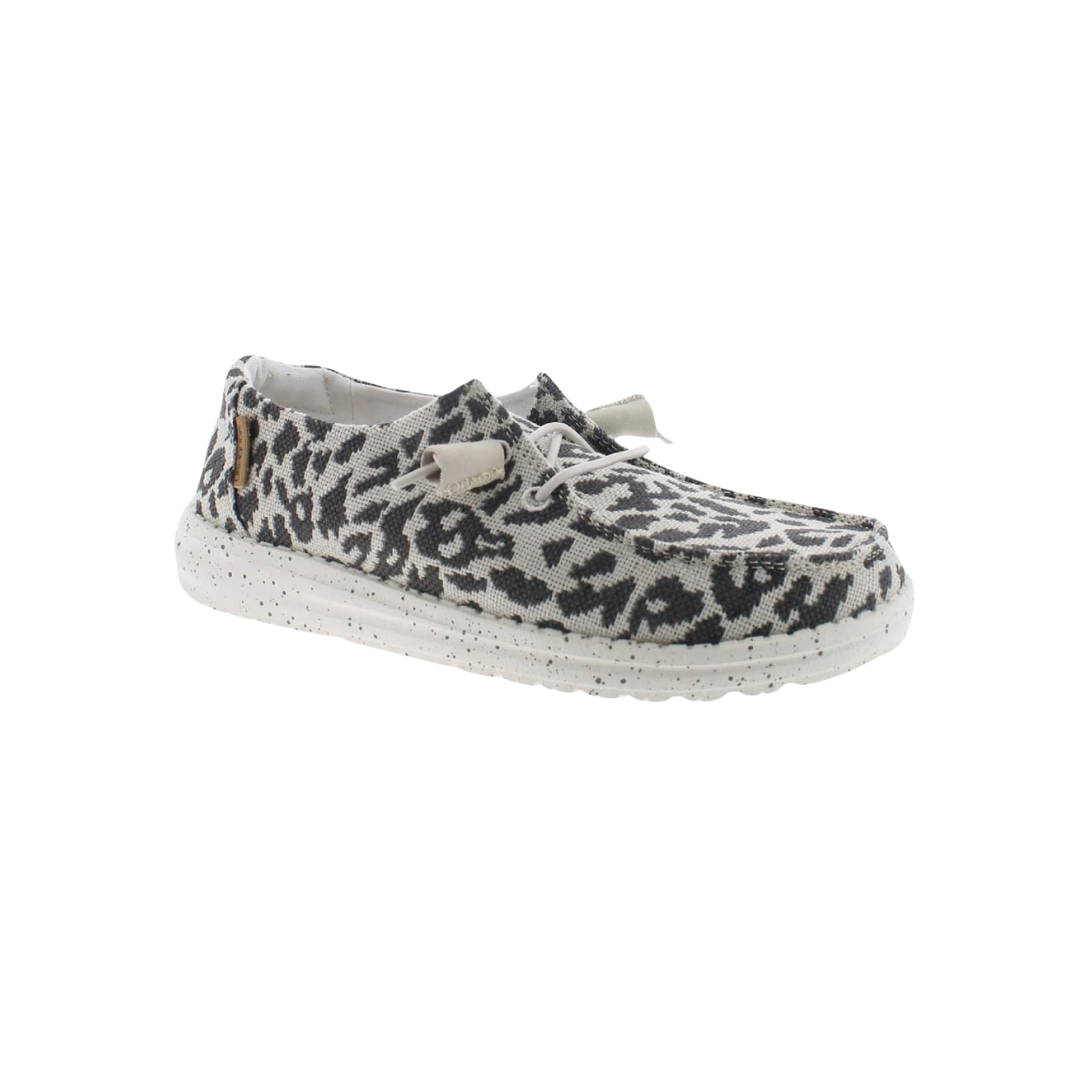 Hey Dude Women's Cheetah Wendy Woven Grey Shoes