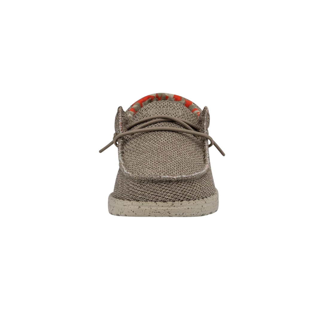Hey Dude Kid's Wally Sox Comfort Slip-On Tan Camo Shoes
