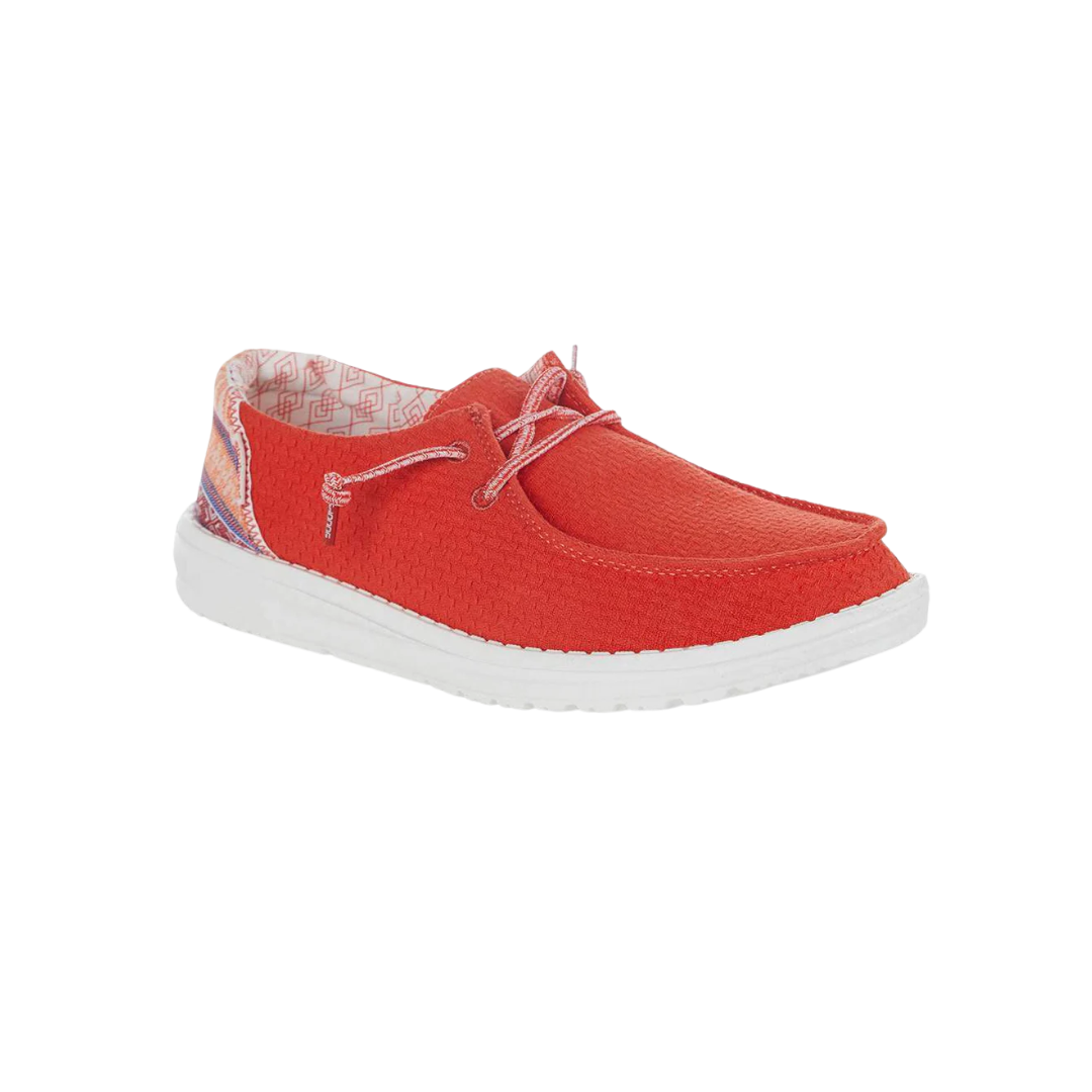 Hey Dude Youth Wendy Youth Aztec Red Shoes