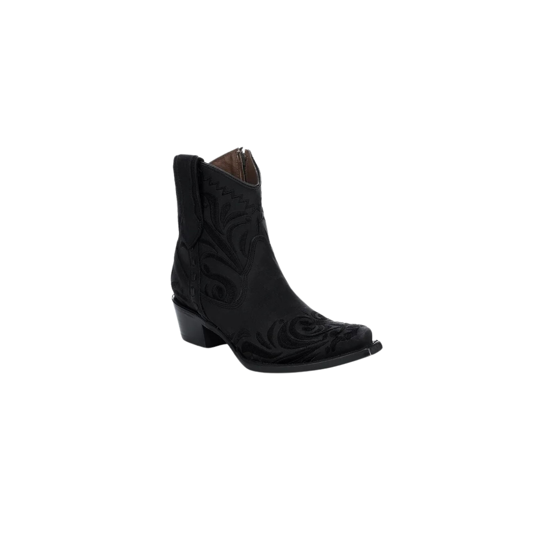 Corral Women's Embroidery Ankle Black Boots