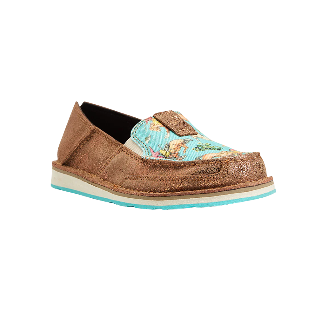 Ariat Women's Cruiser Copper Metallic Bucking Turquoise Shoes