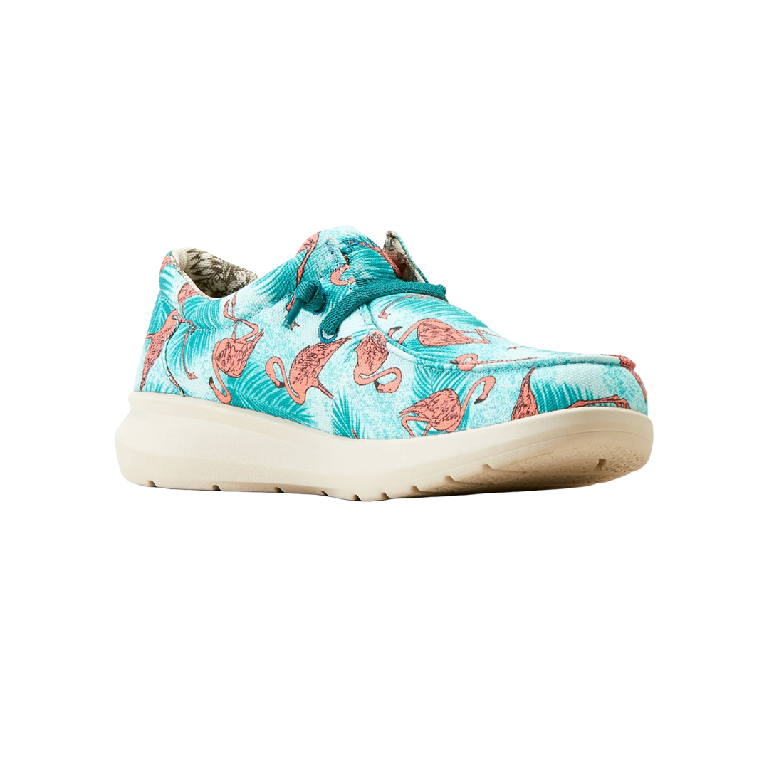 hia_　1001 Turquoise Hawaiian Print Men's Shoes - Lightweight & Comfortable