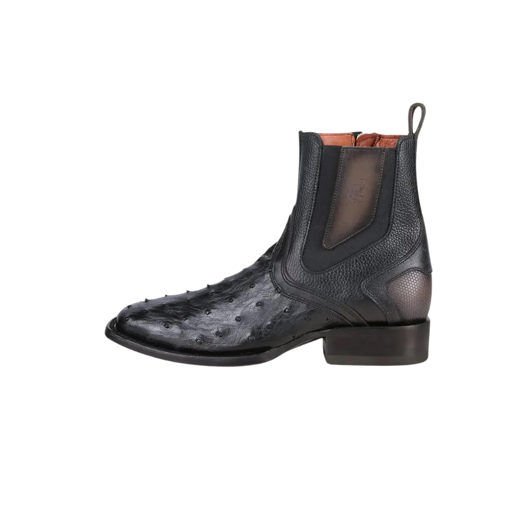 Cuadra Men's Urban Ostrich Black Boots