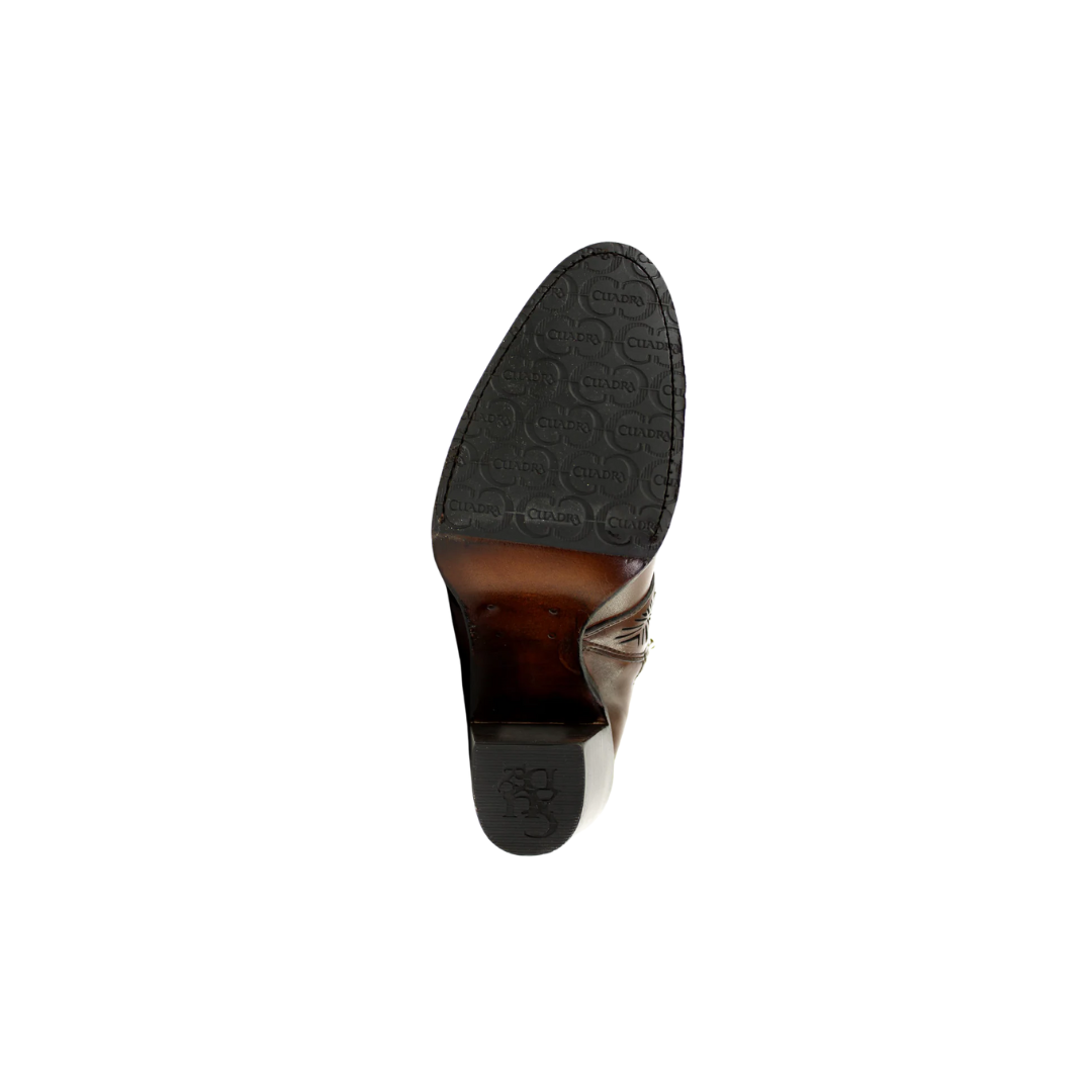 Cuadra Women's Zipper Studs Chocolate Boots